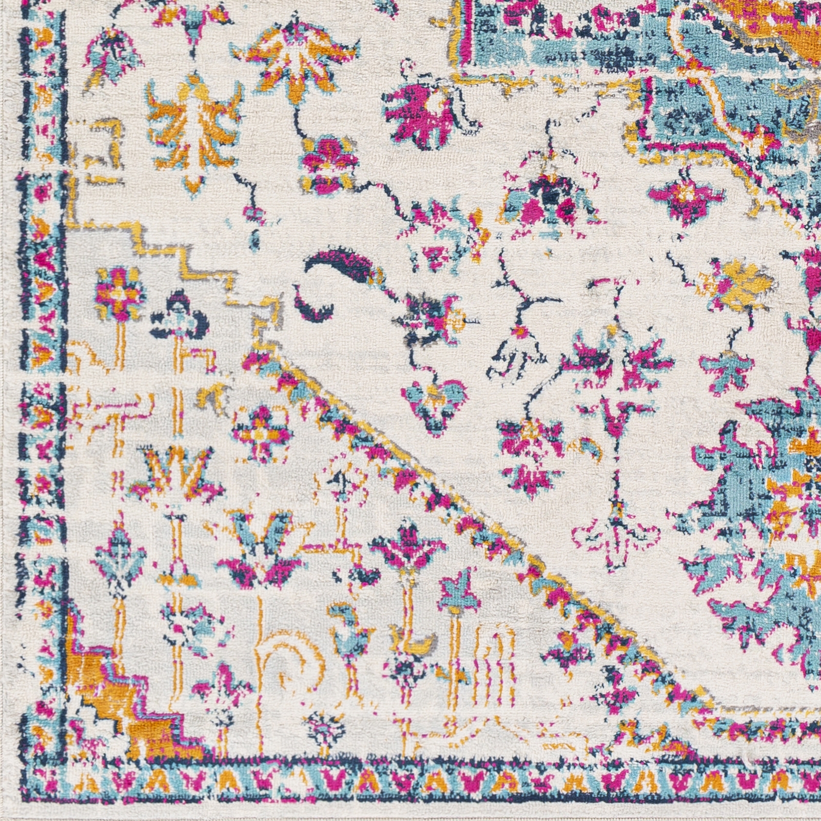 Floransa Beige Indoor 8'11" x 12'4" Machine Woven Rug - Image 5