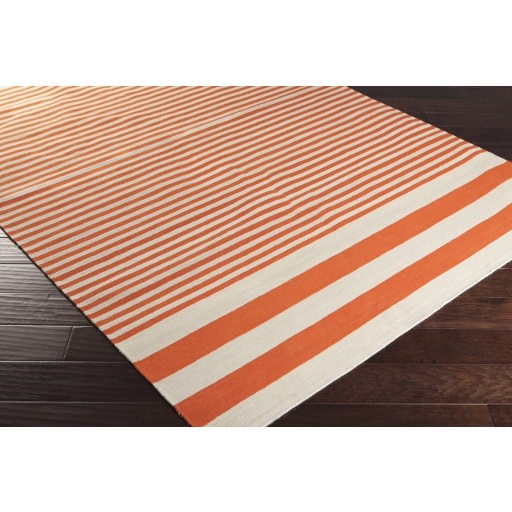 Oxford Orange Indoor 3'3" x 5'3" Handmade Rug - Image 2