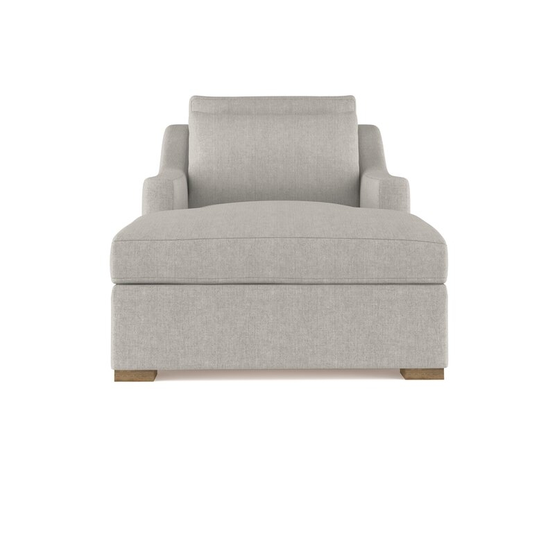 Tandem Arbor Cooper Linen Chaise Lounge Upholstery Color: Slate Gray - Image 0