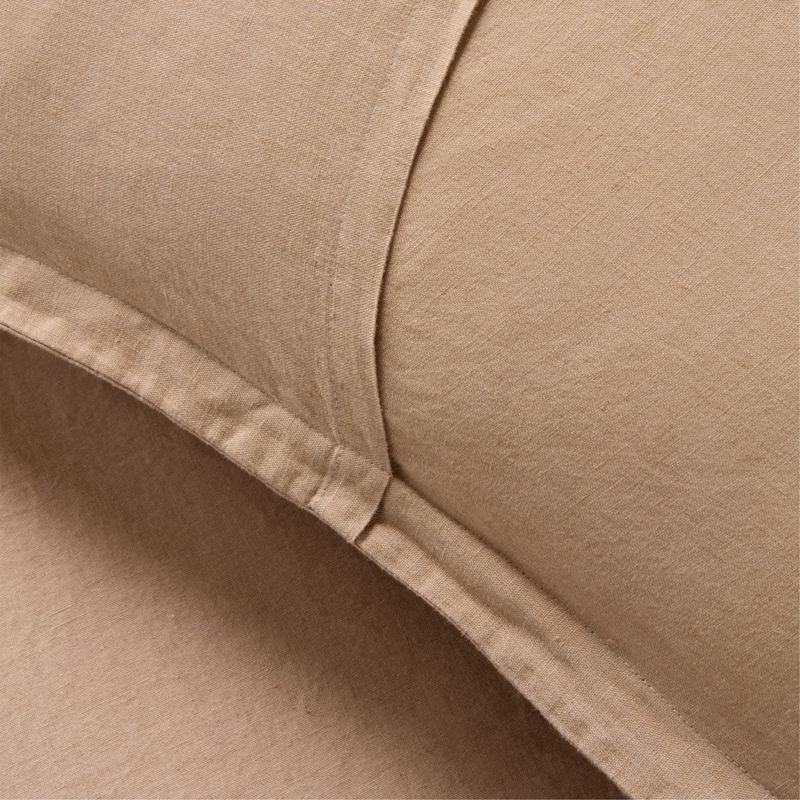 EUROPEAN FLAX™-Certified Linen Tawny Brown King Pillow Shams Set of 2 - Image 1