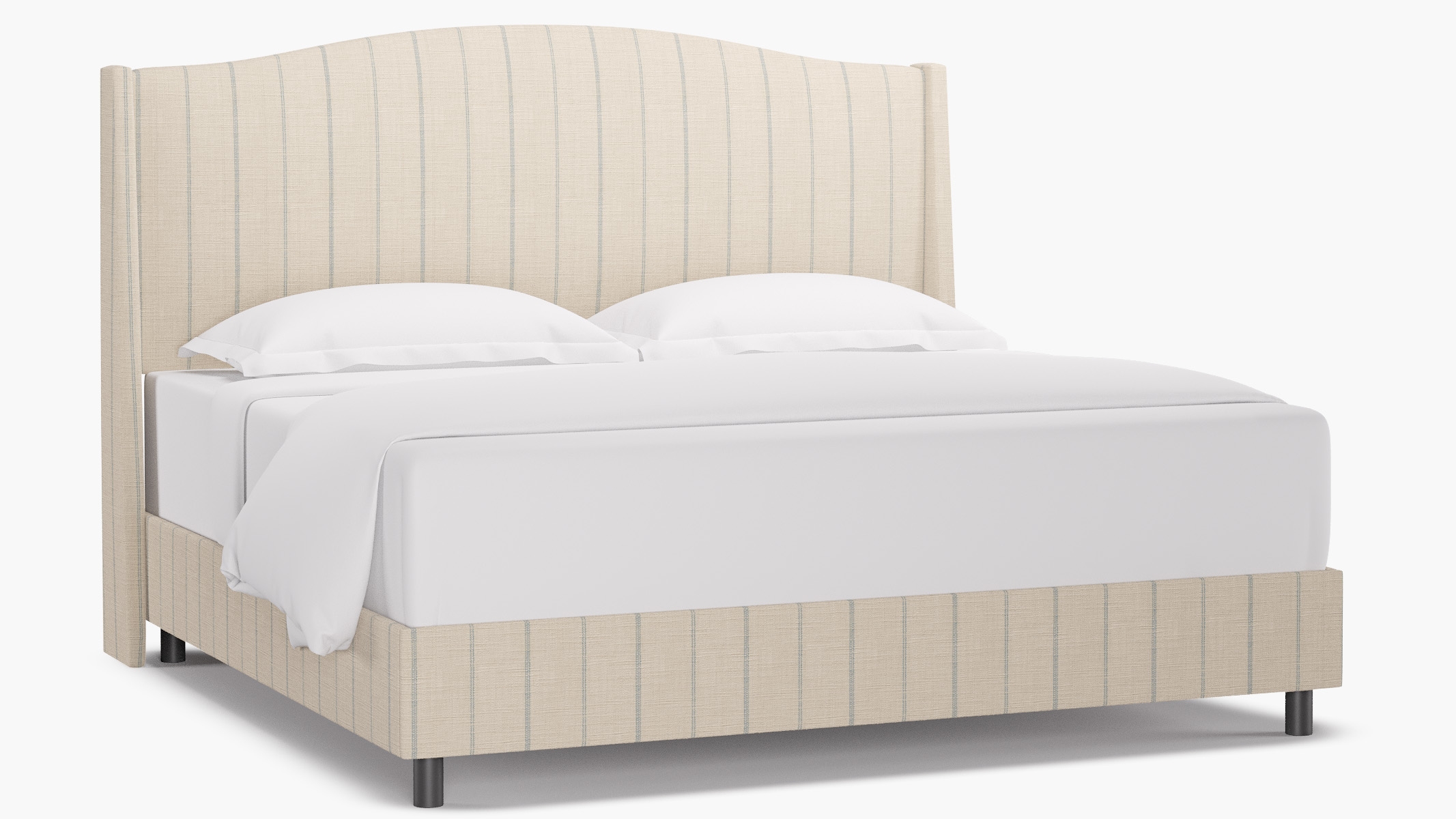 Classic Wingback Bed, Sky Fritz, King - Image 1