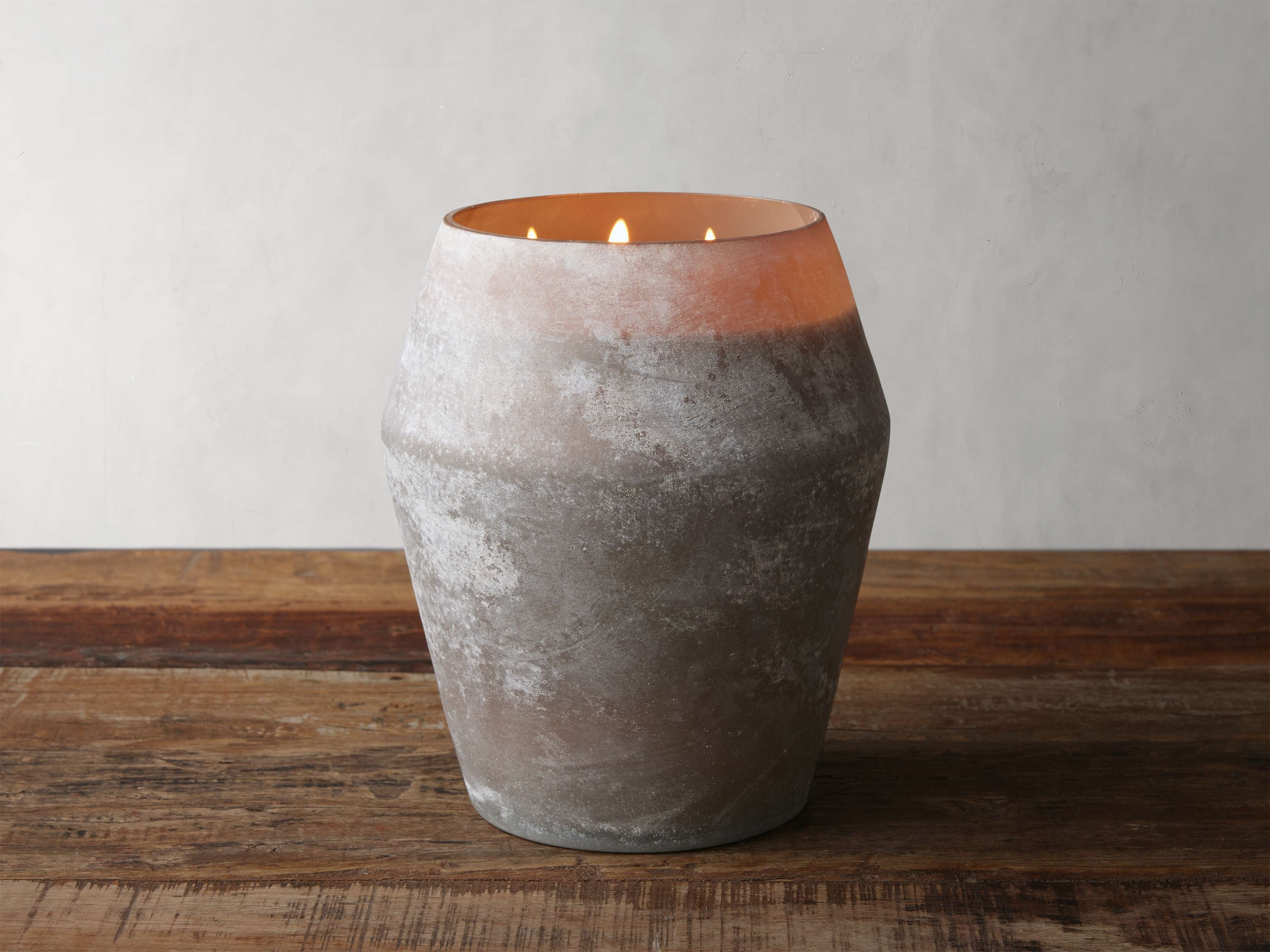 Elements Candle in Eventide Glass Brown  Tall - Image 0