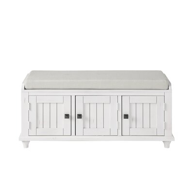 Homes Collection Wood Storage Bench With 2 Cabinets - Image 0