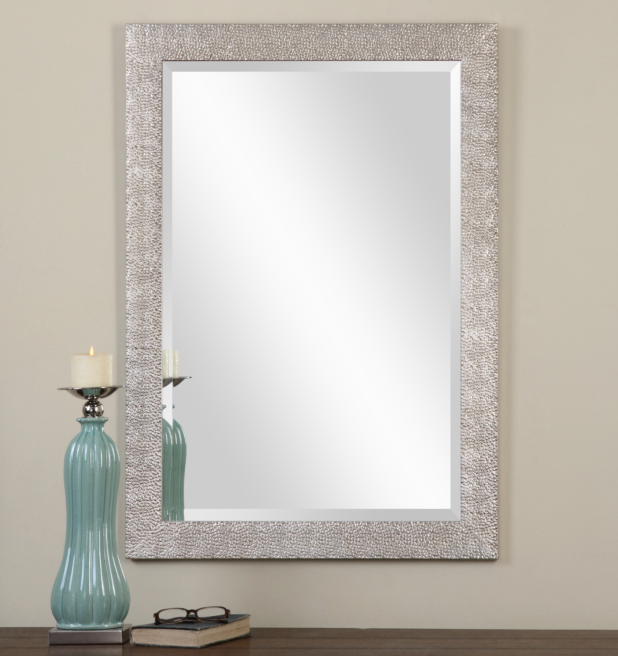 Porcius Antiqued Silver Mirror - Image 1