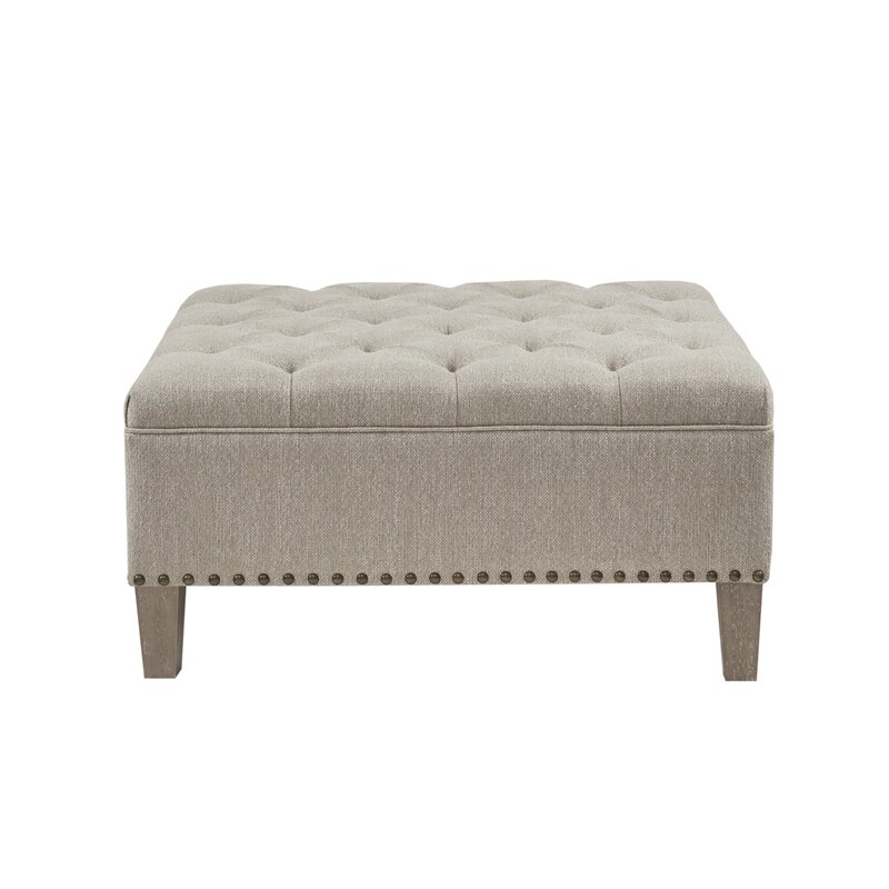 Sigler Wide Tufted Square Cocktail Ottoman, 35.5" - Image 4