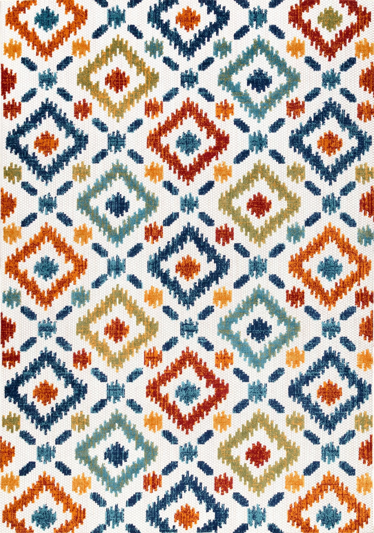  Indoor/Outdoor Transitional Labyrinth Area Rug - Image 1