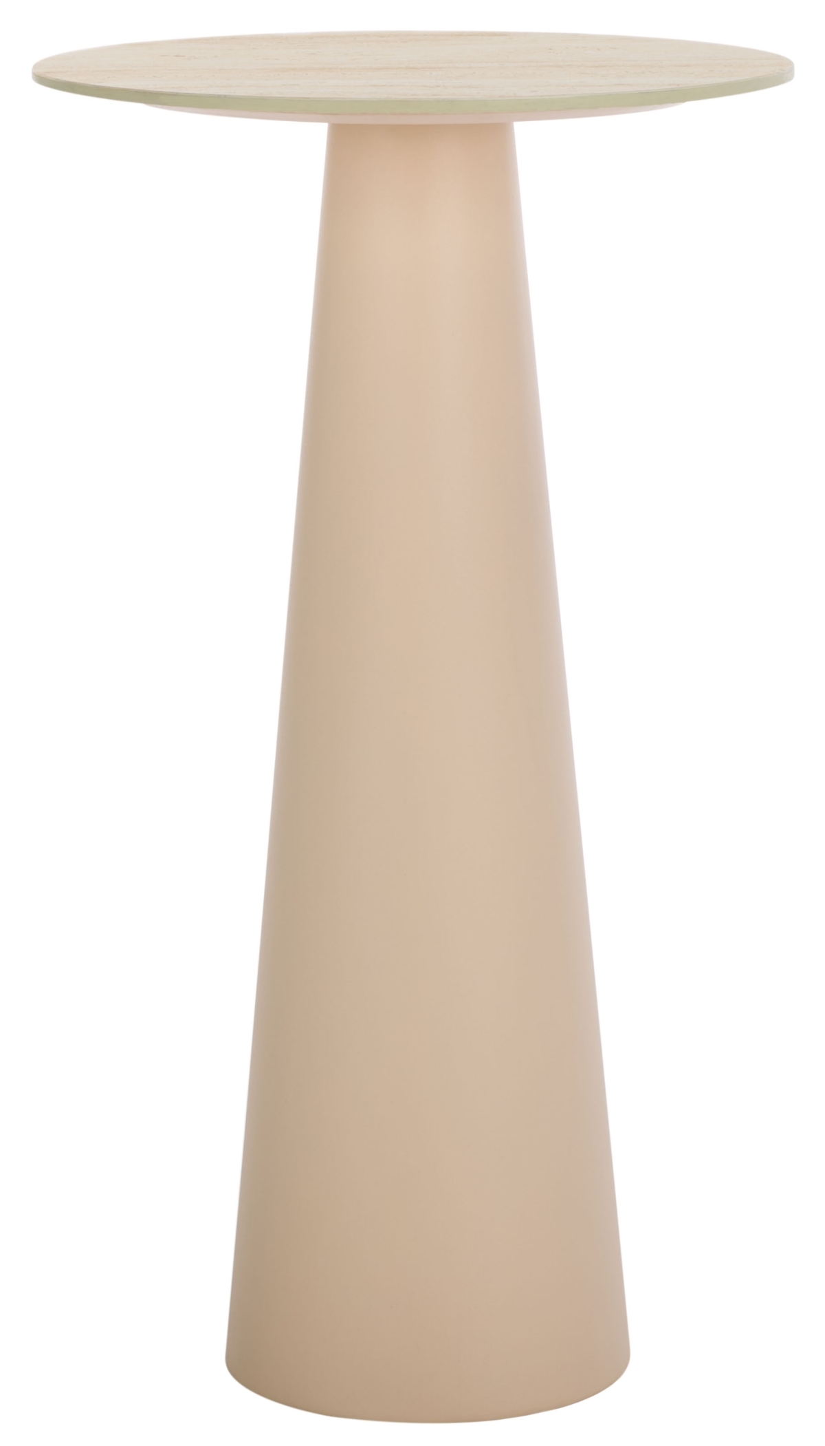 Nurem Tall Ceramic Side Table - Beige - Image 0