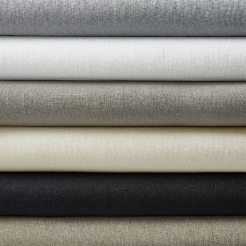 Storm Grey EUROPEAN FLAX ™-Certified Linen Blackout Window Curtain Panel 52"x84" - Image 4