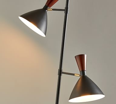 Ravenna Metal 2-Light Floor Lamp, Black - Image 1