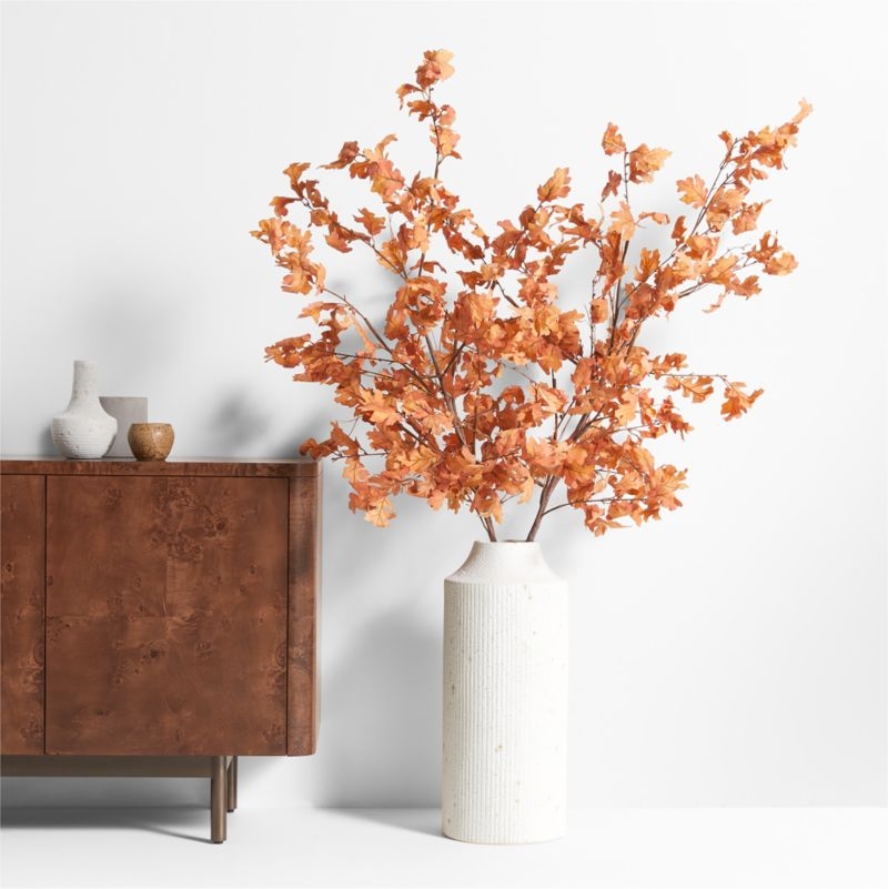 Faux Orange Oak Leaf Branch 66" - Image 1