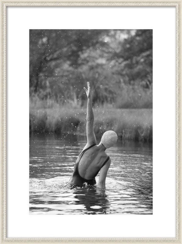 Woman in the Pond Vertical by Lucy Snowe for Artfully Walls - Image 0