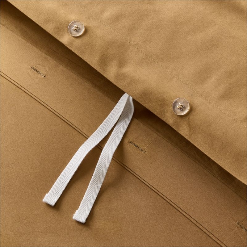 Classic Organic Cotton Sateen 520 Thread Count Smoked Amber Full/Queen Duvet Cover - Image 1