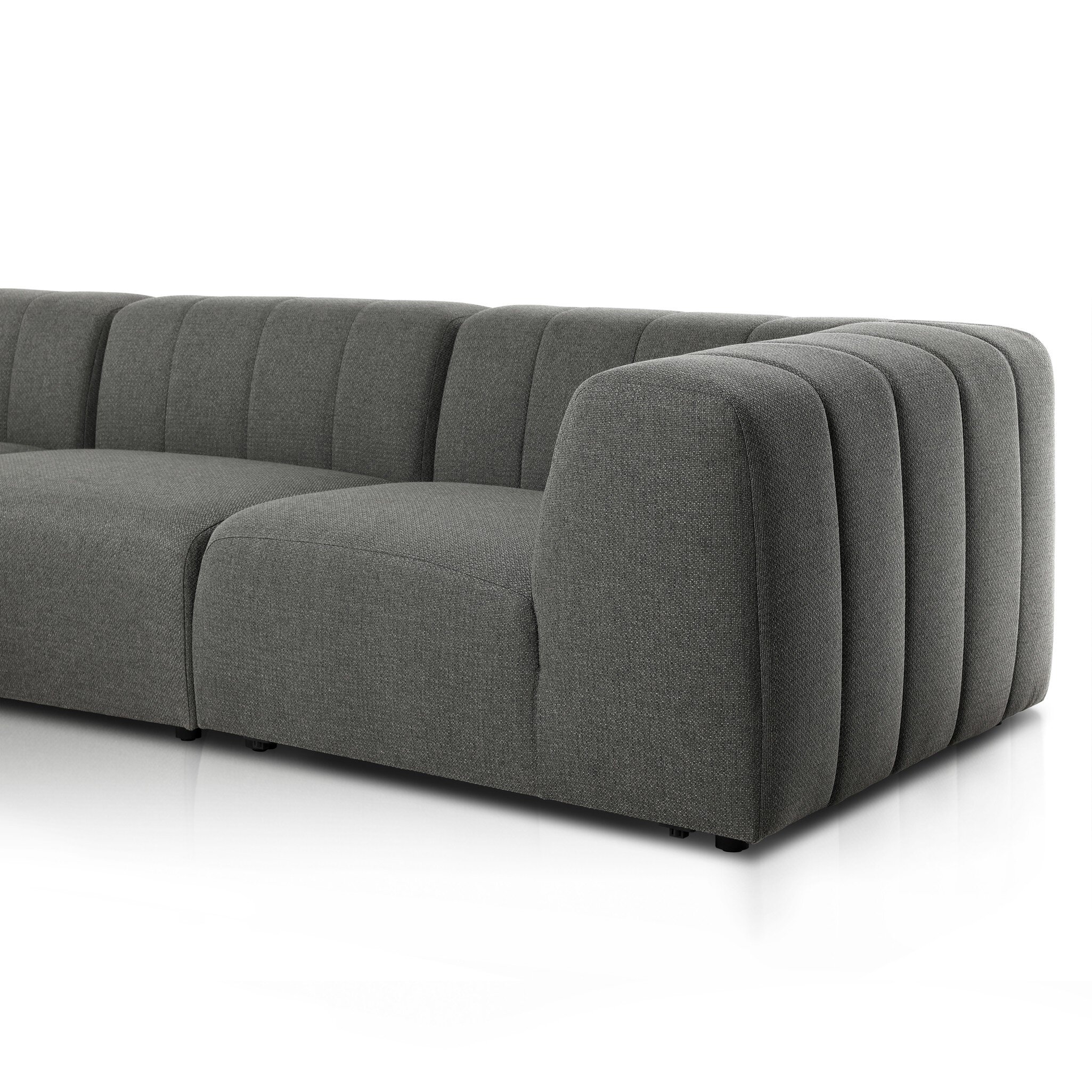 Gwen Outdoor 4-Piece Sectional - Hayes Charcoal - Image 8