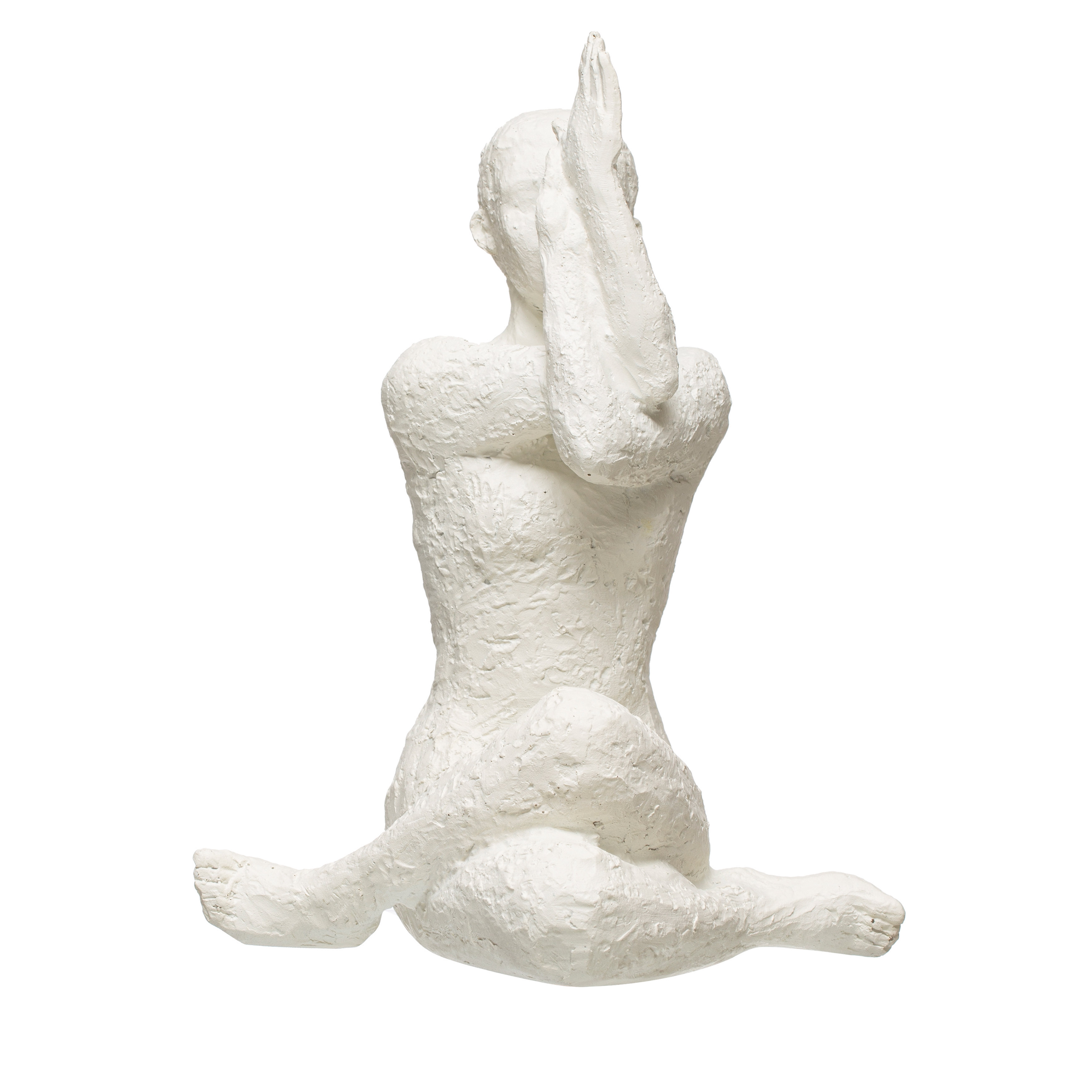 Boho-Inspired Resin Yoga Figure with Volcano Finish Accent Piece - Image 0