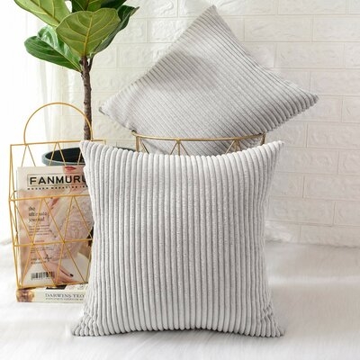 Ayedin Striped 18'' Throw Pillow Cover - Image 0