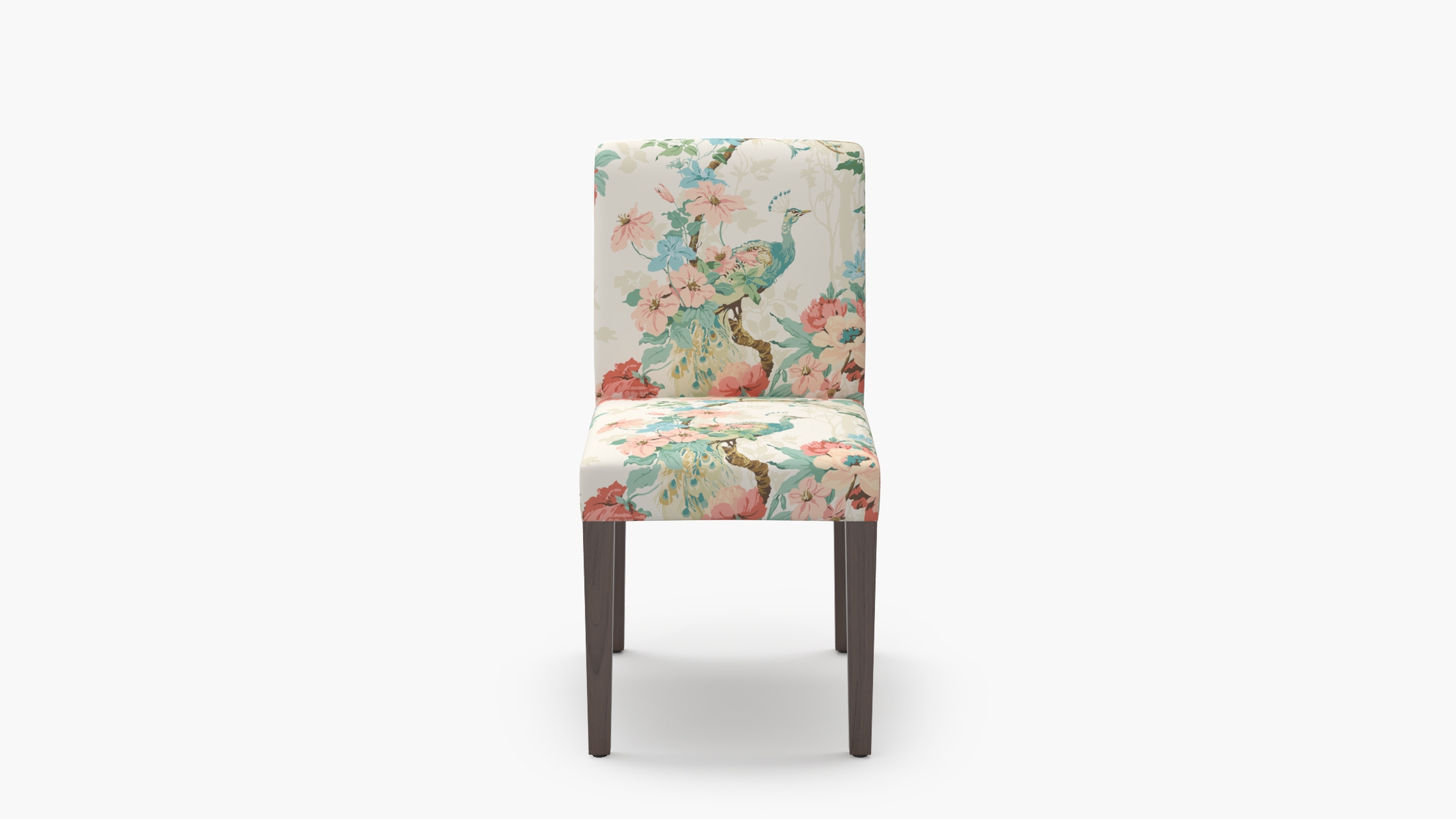 Signature Dining Chair, Rose Peacock Park, Espresso Square Tapered Leg - Image 0