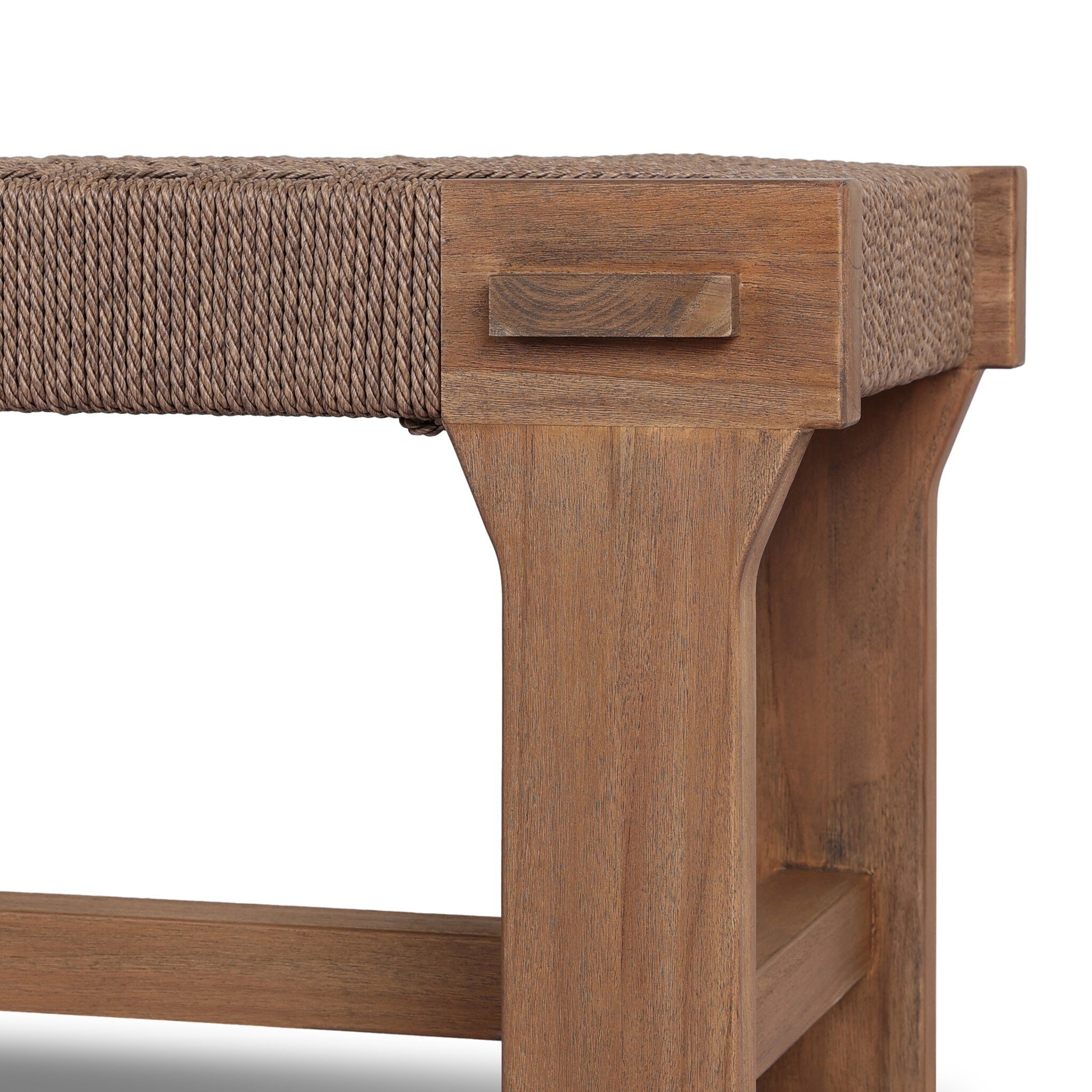 Moxie Outdoor Bench - Dark Textured Woven - Image 11