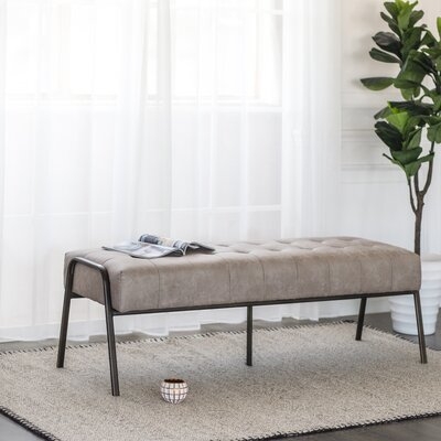 Pettengill Faux Leather Bench - Image 0