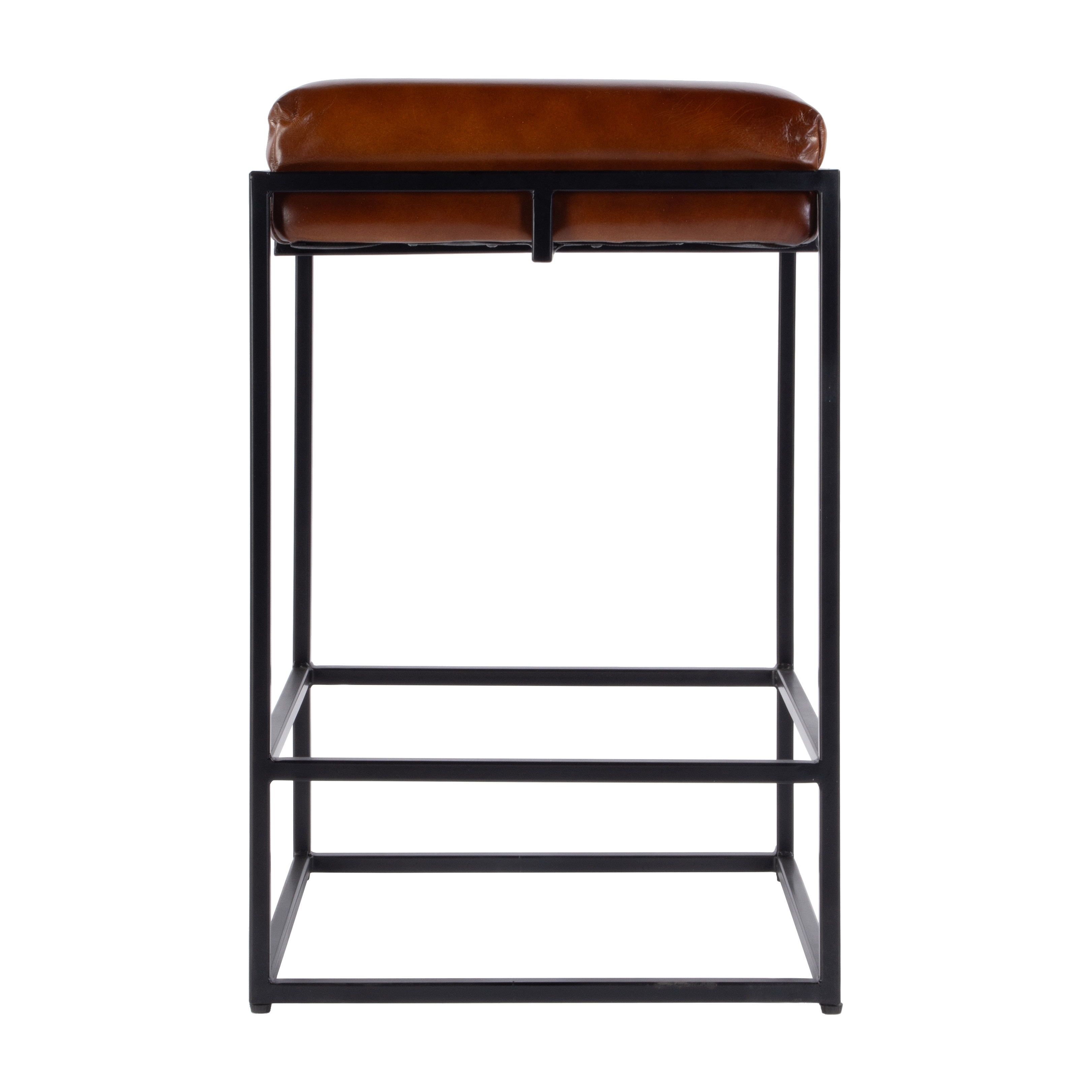 Eldridge Brown Leather Counter Stool - Image 1