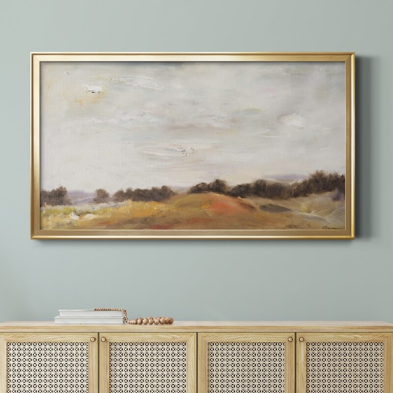 Fields Of Gold, Picture Frame Print on Canvas, Gold - Image 1