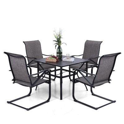 Square 4 - Person 37'' Long Dining Set - Image 0