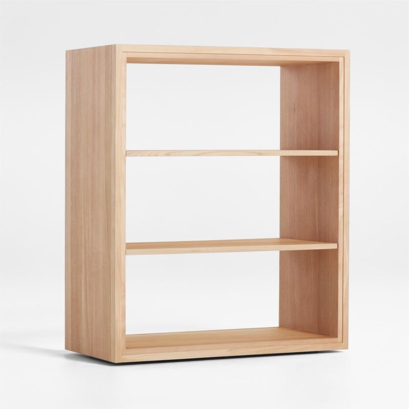 Calypso 36" Natural Wood Open Modular Bookshelf Hutch - Image 1