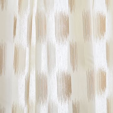 Sheer Shaded Dot Jacquard Curtain, Ivory, 48"x84" - Image 1