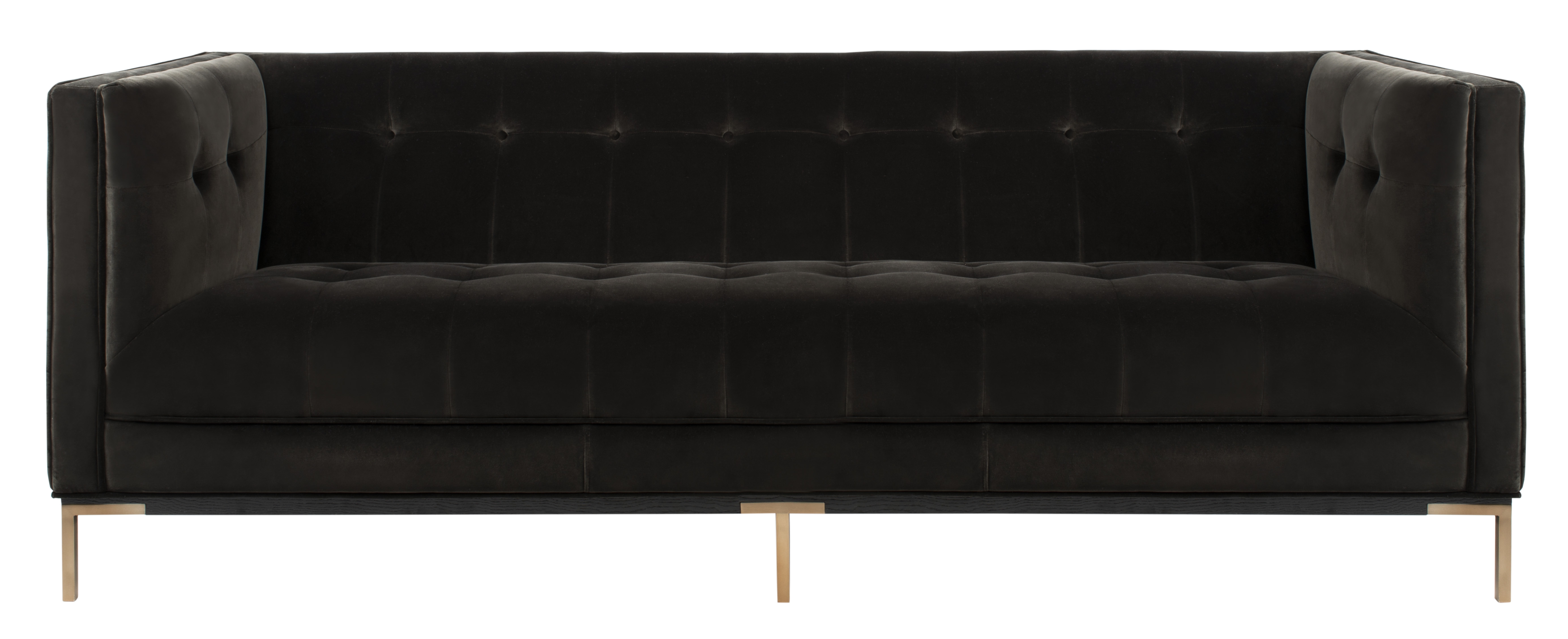 Monique Tufted Velvet Sofa, Giotto Shale - Image 0