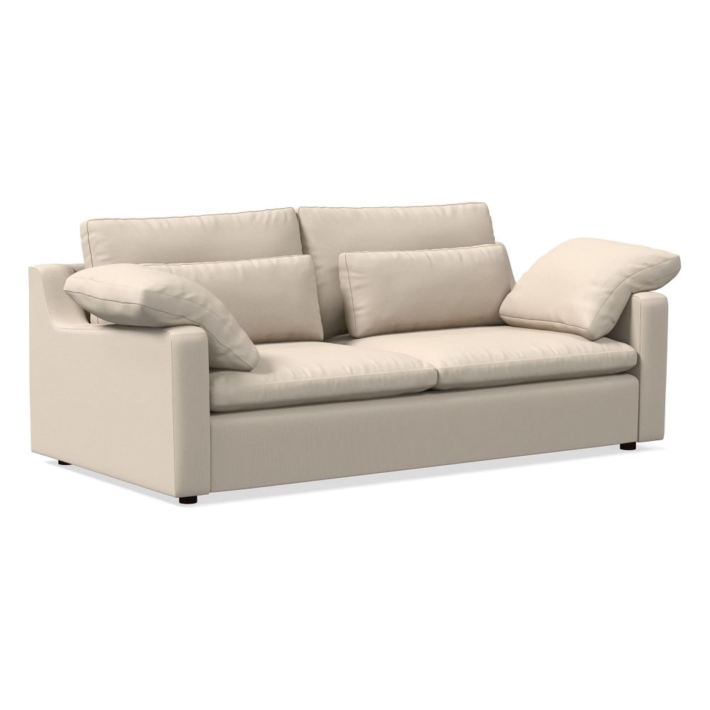 Harmony Swoop Arm 82" Sofa, Performance Washed Canvas, Natural - Image 0