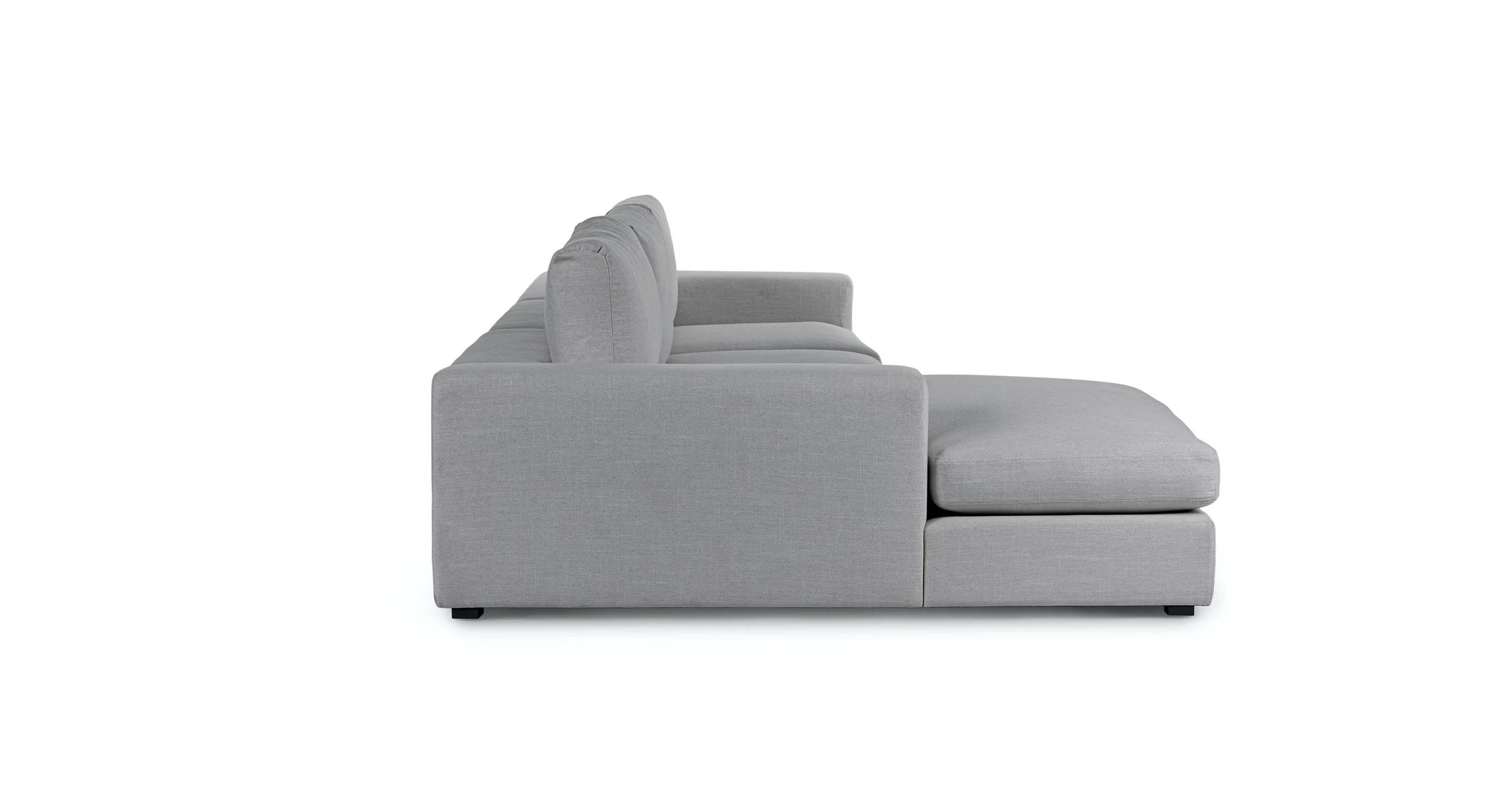Beta Left Chaise Sectional, Summit Gray - Image 3