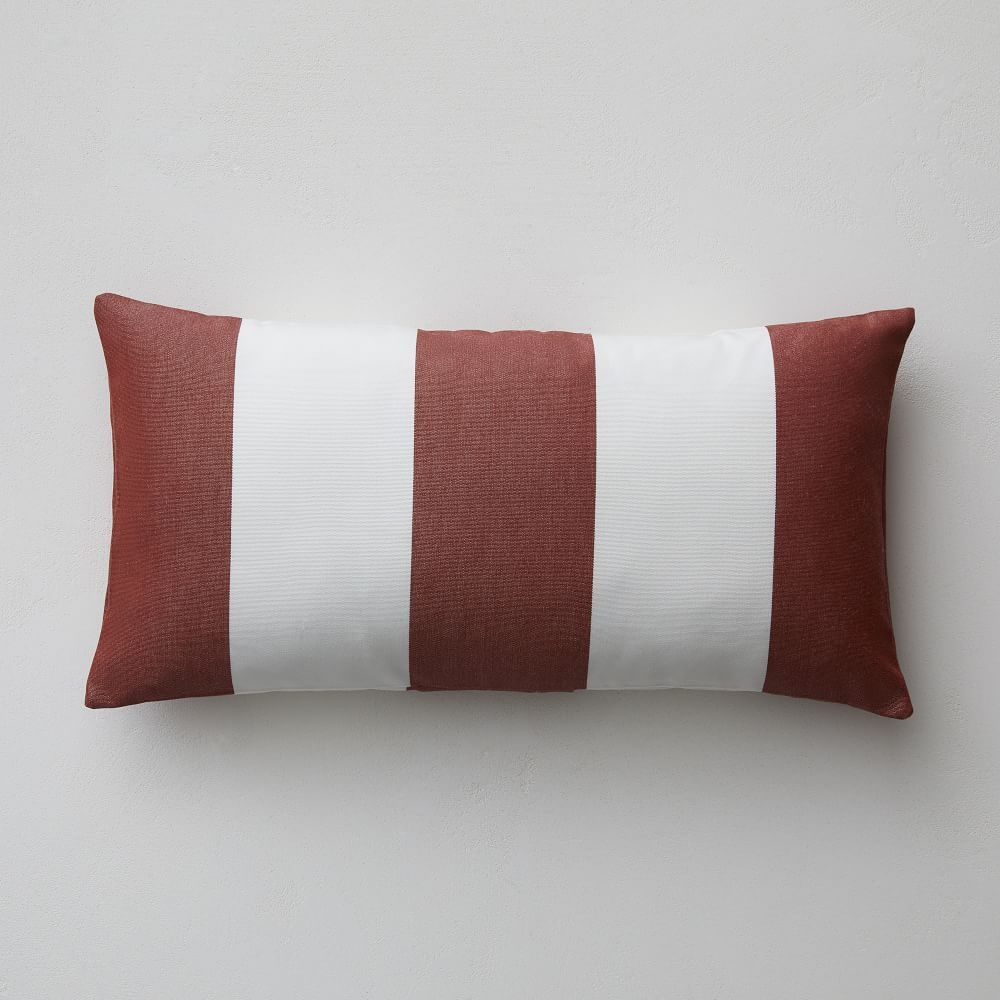 Southwest Creations Pillow, 12x21, Polyester, Red Stripe - Image 0