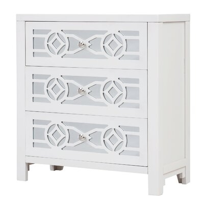 Frakes 3 Drawer Mirrored Accent Chest - Image 0