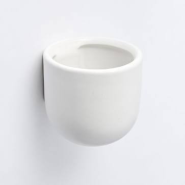 Ceramic Wallscape Planter, White, 4" - Image 0