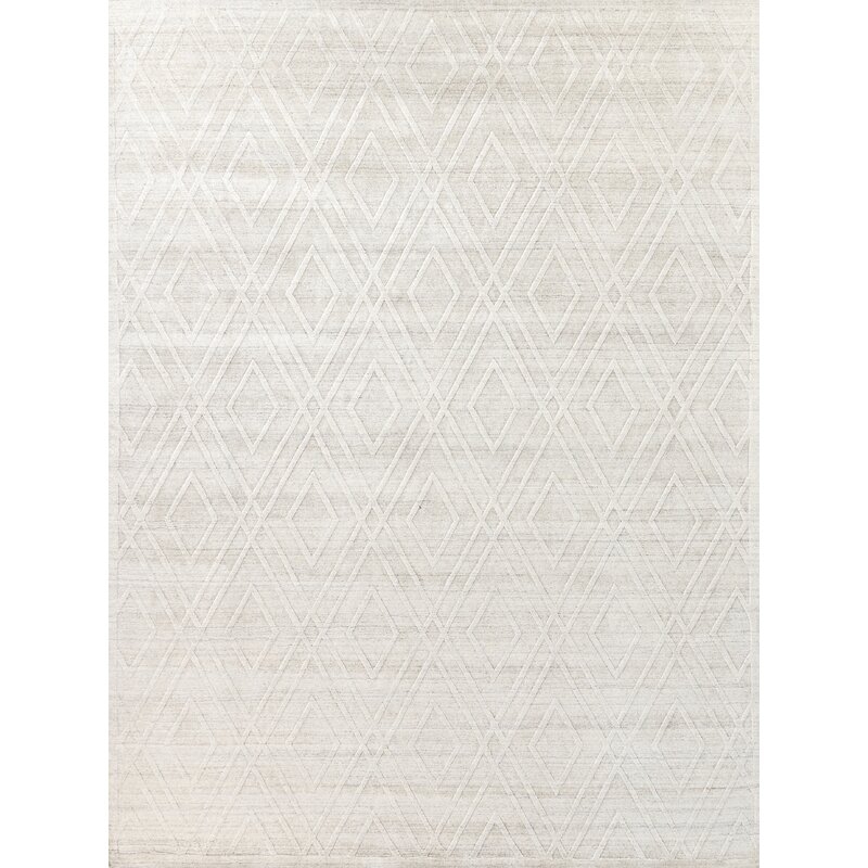 EXQUISITE RUGS Castelli Geometric Hand-Loomed Wool Ivory Area Rug - Image 0