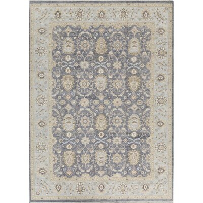 One-of-a-Kind Hand-Knotted 8'9" x 12'1" Wool Area Rug in Gray/Light Blue - Image 0