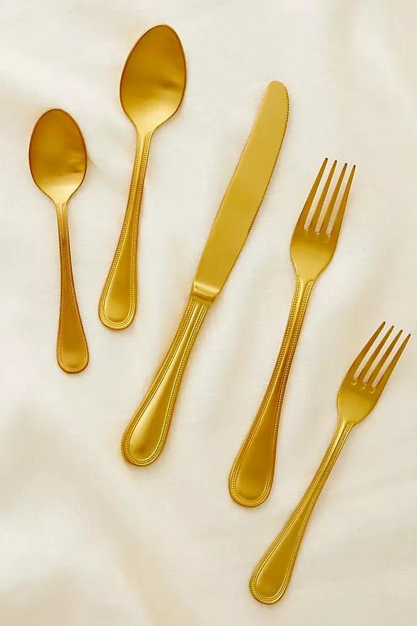 Perla Silver Flatware 5-Piece Place Setting - Image 0