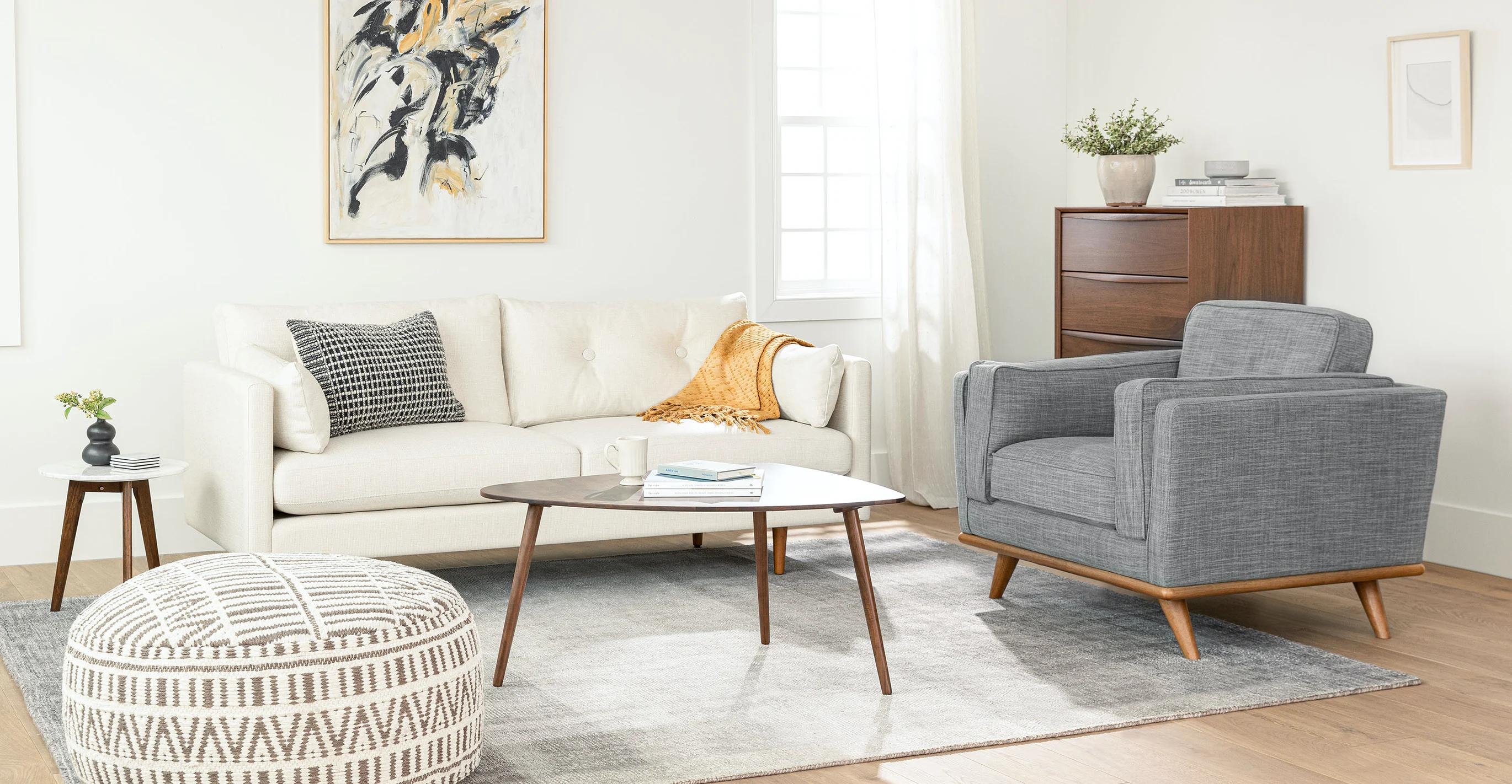 Timber 41" Lounge Chair - Pebble Gray - Image 1