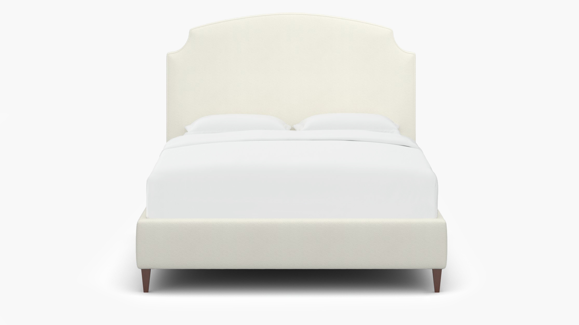 Cove Bed, Sheepskin, Walnut Square Tapered Leg, King - Image 0