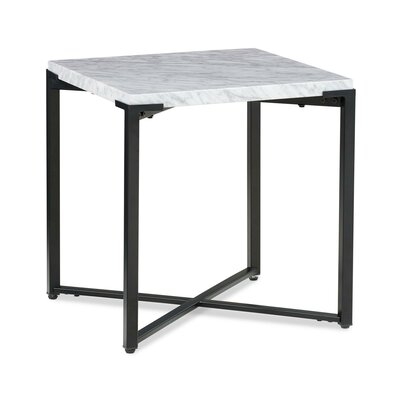 Sawyerville Marble Top Cross Legs End Table - Image 0