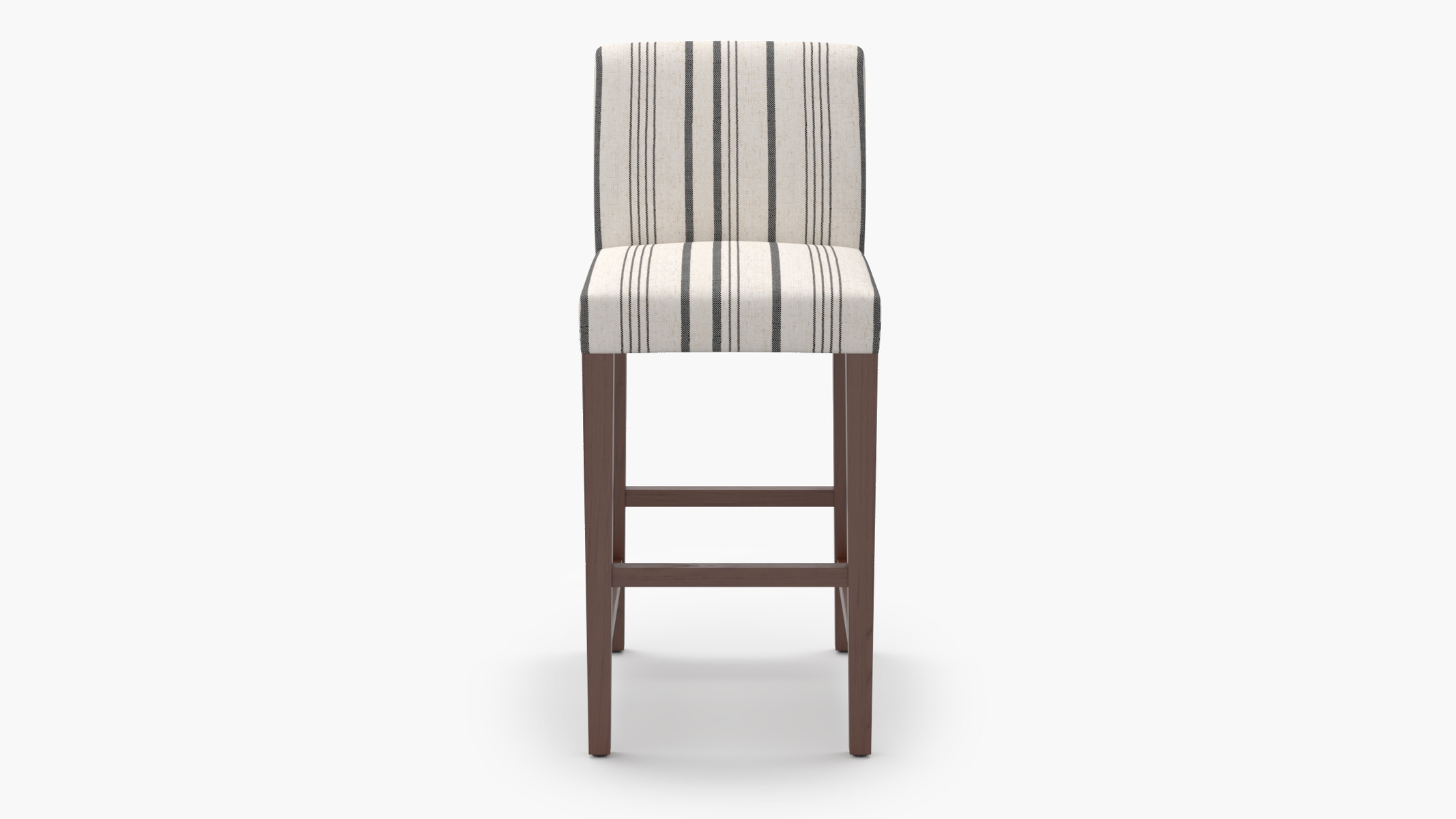 Signature Dining Bar Stool, Black Market Stripe, Walnut Square Tapered Leg - Image 0