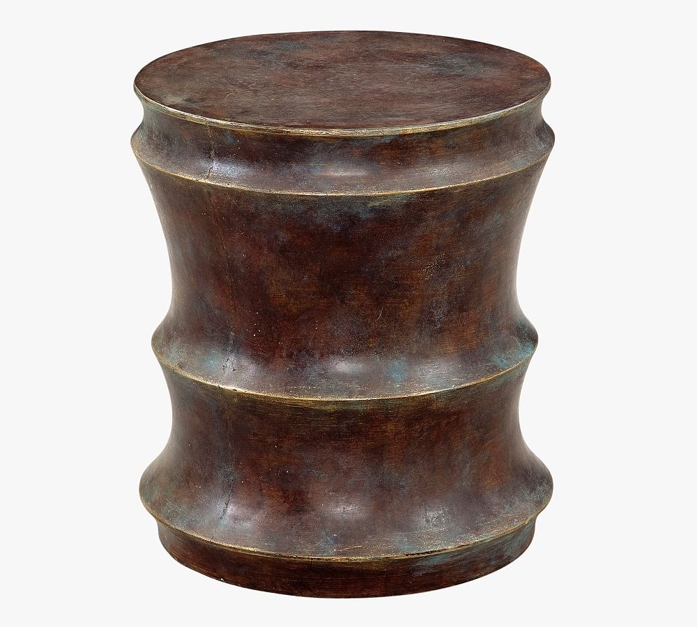Mila Round Accent Table, Antique Rusted - Image 0