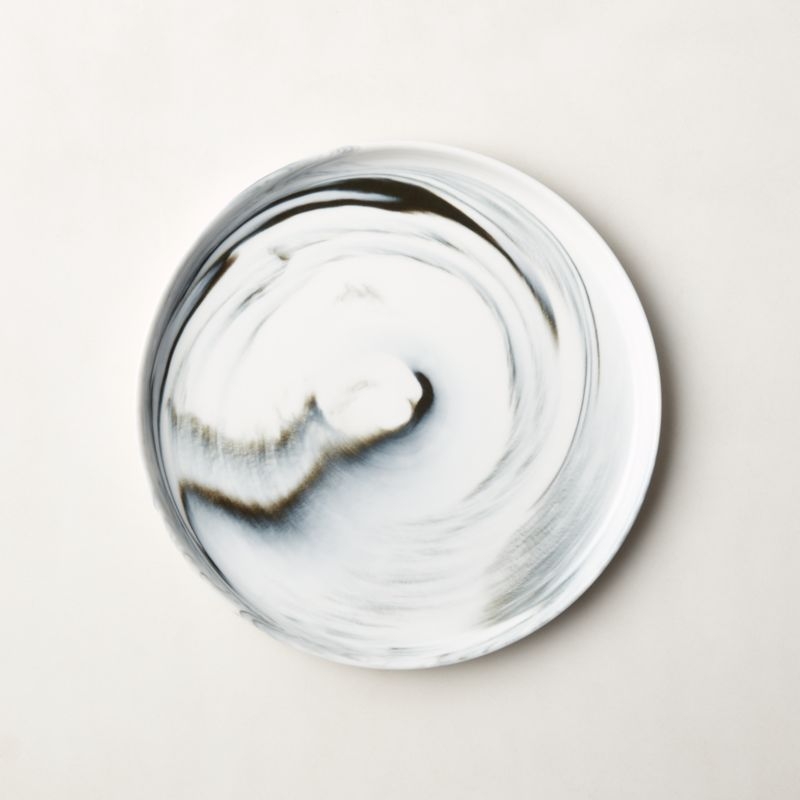 Swirl Black and White Salad Plate by Jennifer Fisher - Image 3
