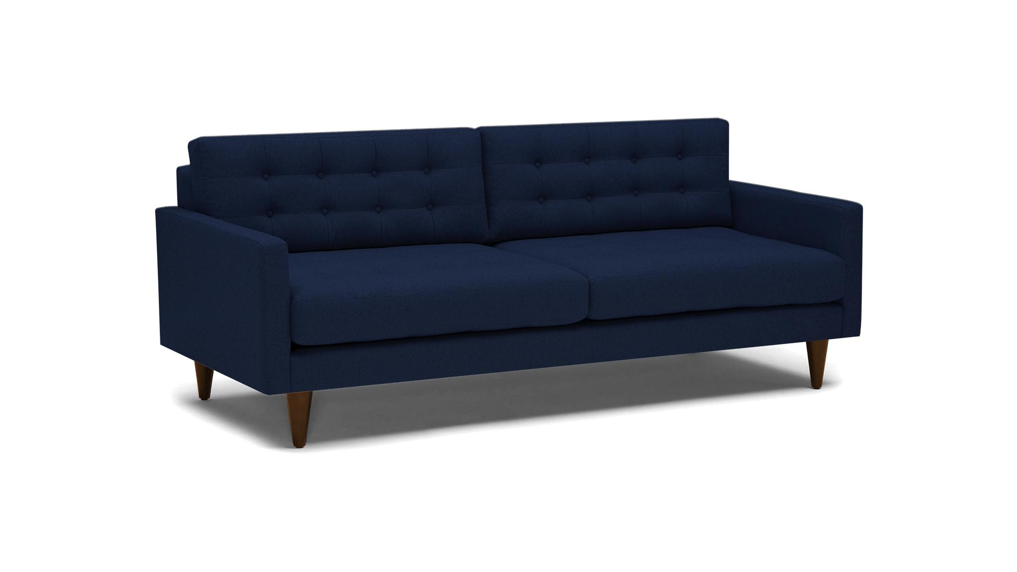 Blue Eliot Mid Century Modern Sofa - Royale Cobalt - Mocha - Image 1