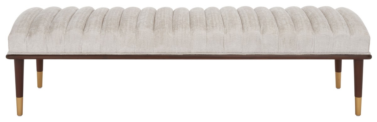 Flannery MIndonesia-Century Bench - Ivory/Dark Mahogany - Image 0