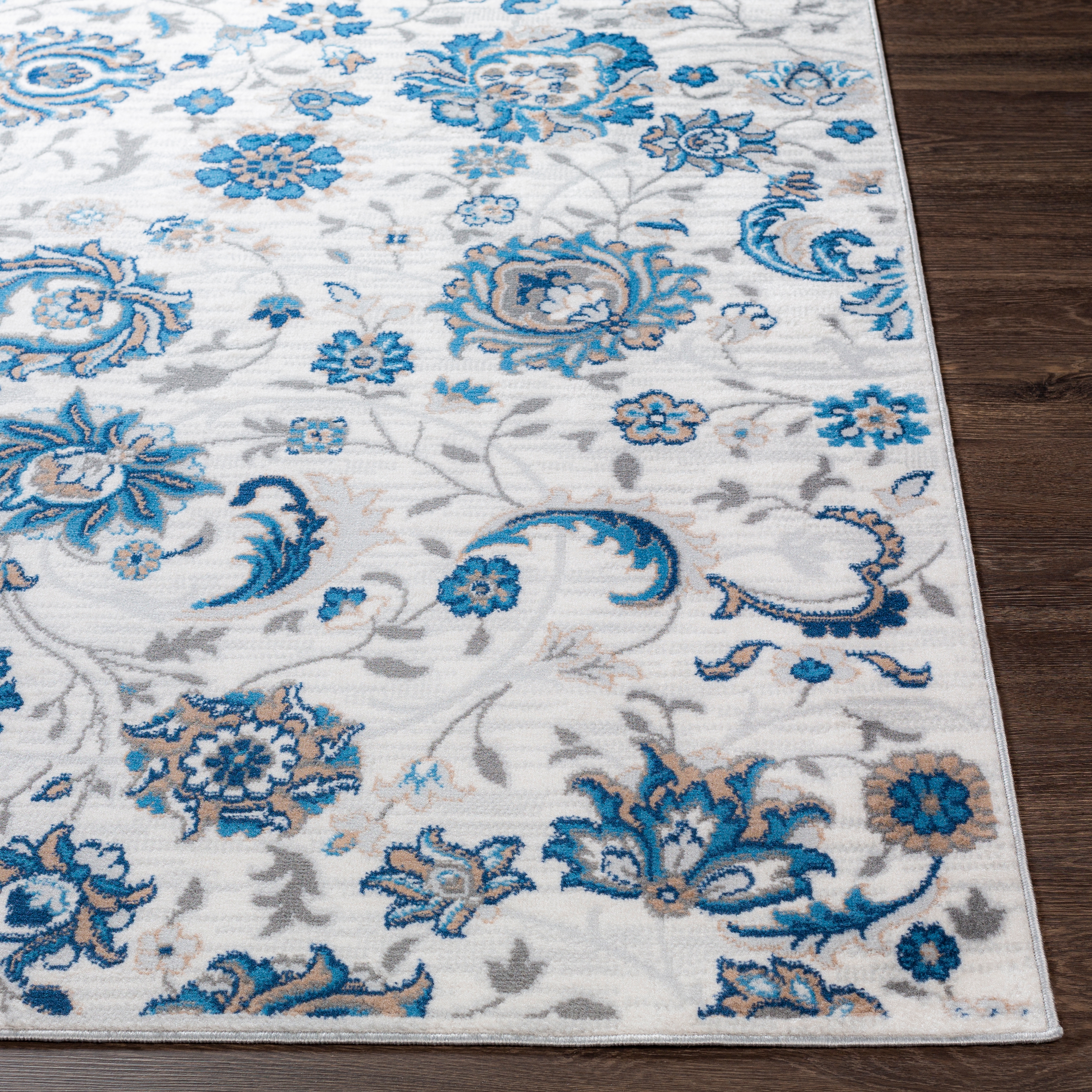 Cesar Gray Indoor 5'3" x 7' Machine Woven Rug - Image 2