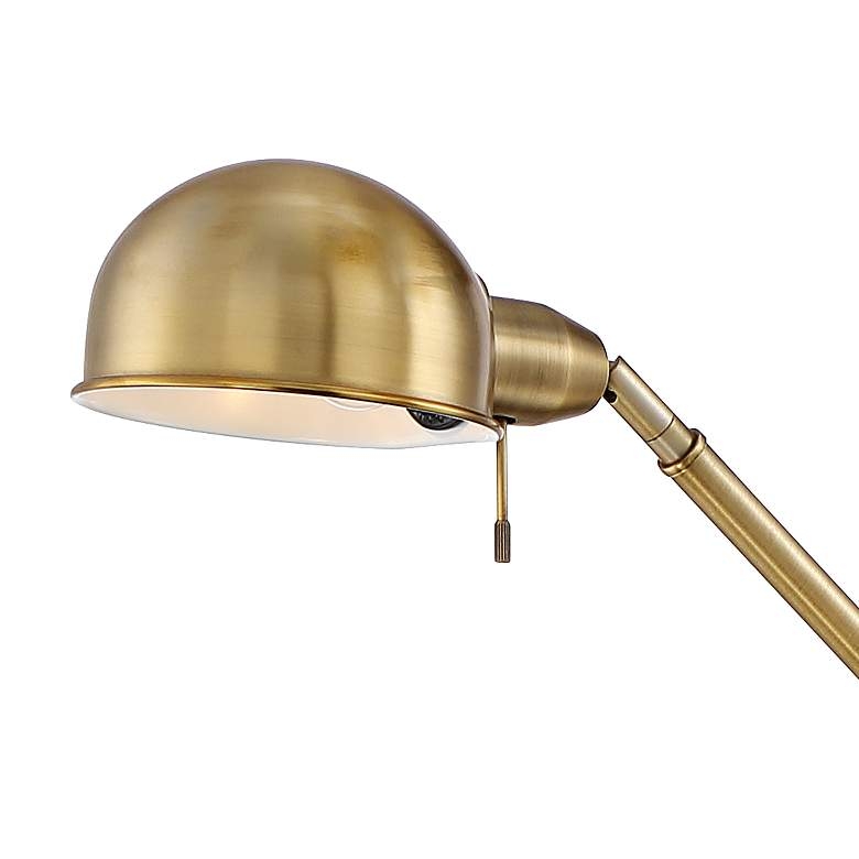360 Lighting Dawson Antique Brass Adjustable Boom Arm Pharmacy Floor Lamp - Image 3