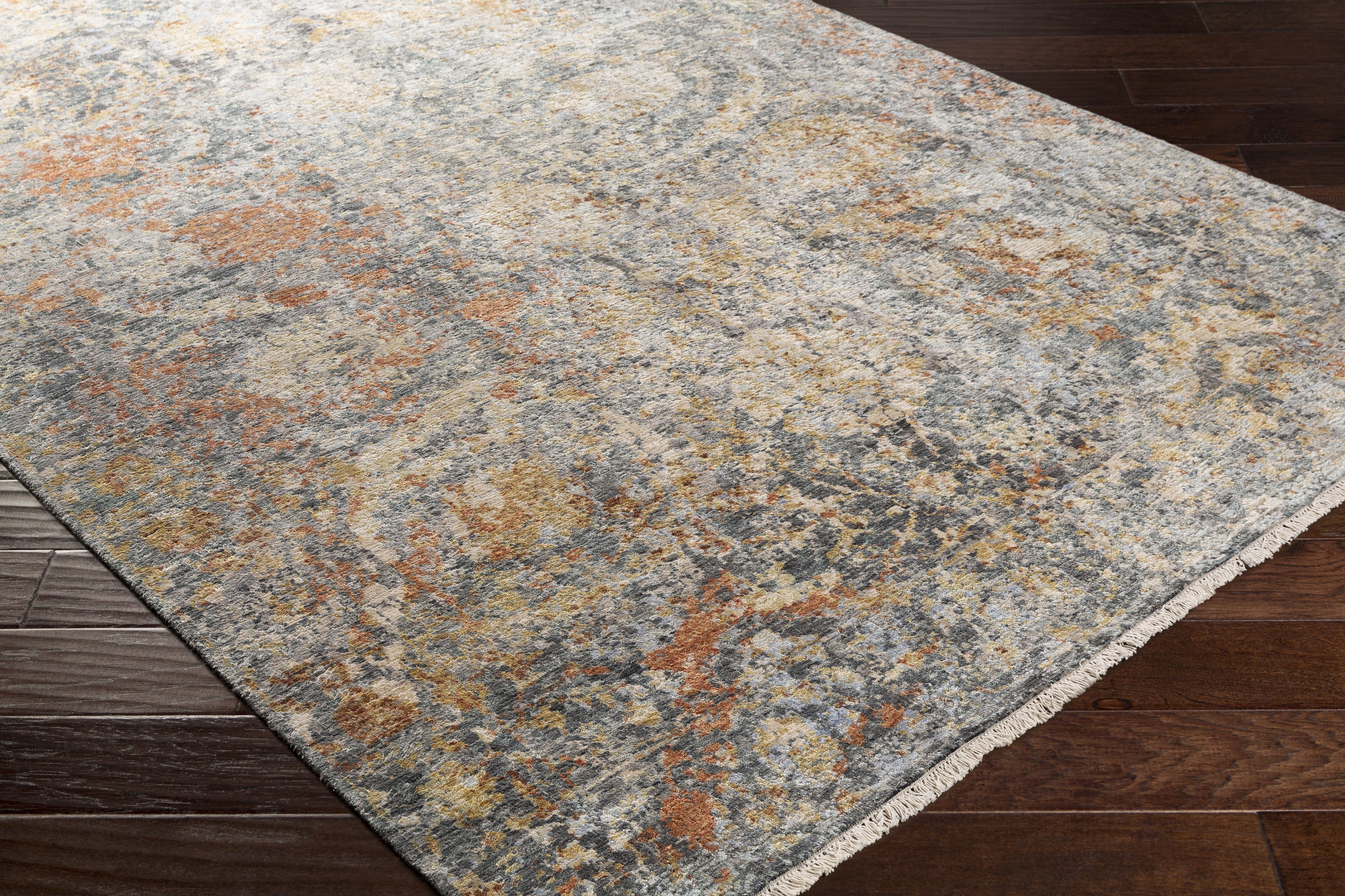 Govandi Orange Indoor 9' x 13' Handmade Rug - Image 2