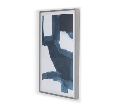 Blue Course Li Framed Print, Blue, 36" x 48" - Image 1