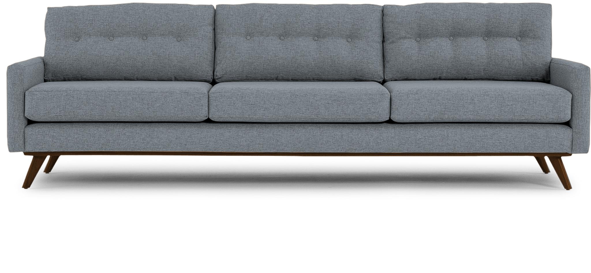 Gray Hopson Mid Century Modern Grand Sofa - Synergy Pewter - Mocha - Image 0