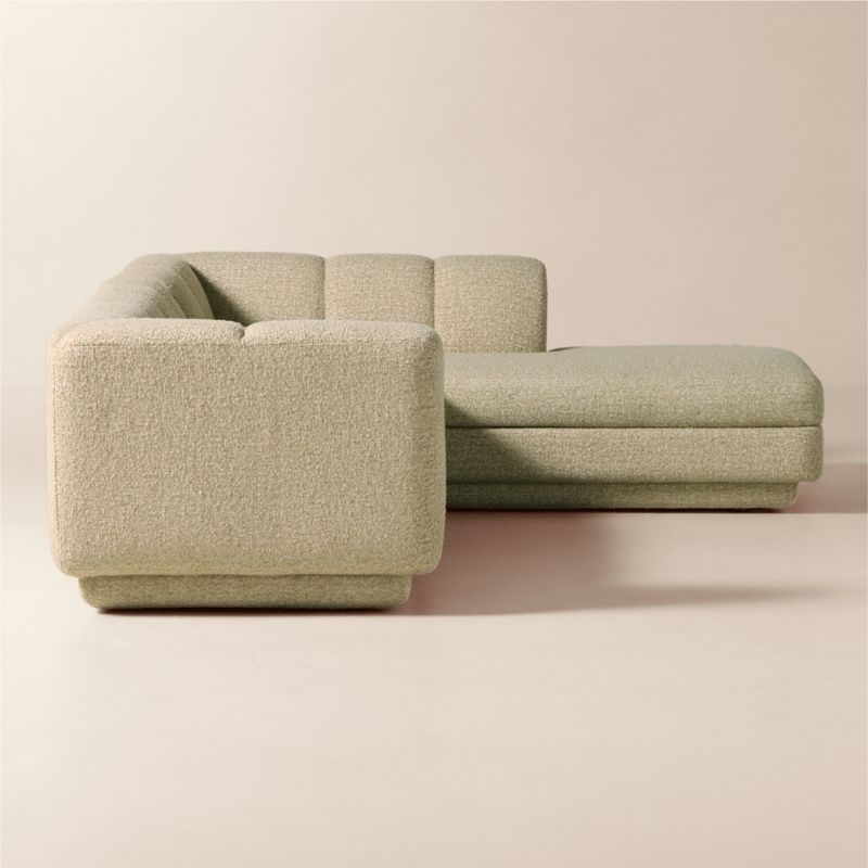 Yarrow 2-Piece L-Shaped Camel Woven Fabric Sectional Sofa with Right-Arm - Image 1